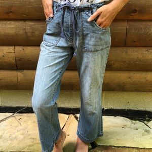 Talbots bootcut jeans with tie